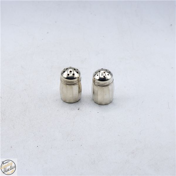 STERLING SILVER SALT AND PEPPER SHAKERS