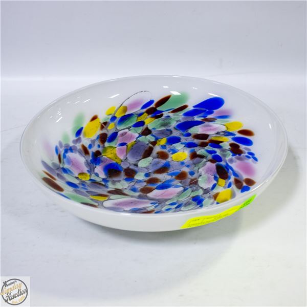 VINTAGE RICHARTZ ART CONFETTI ART GLASS BOWL