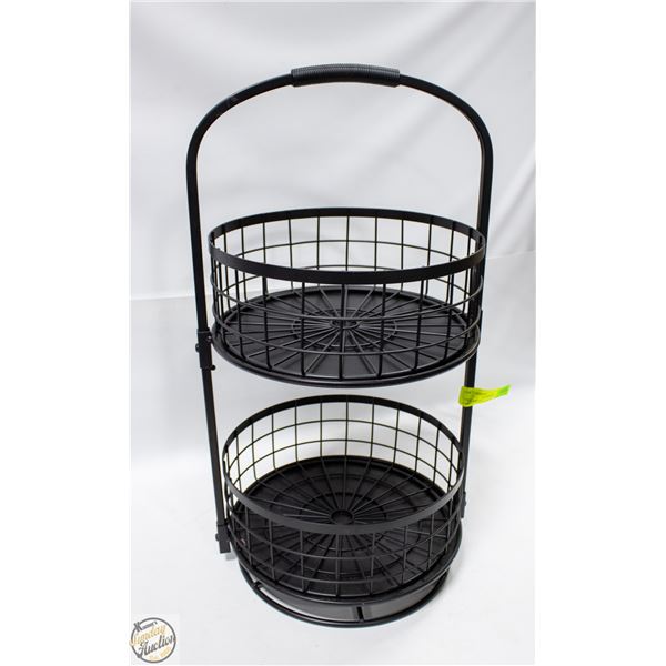2 TIER SWIVEL BASKET(REMOVABLE)  STAND