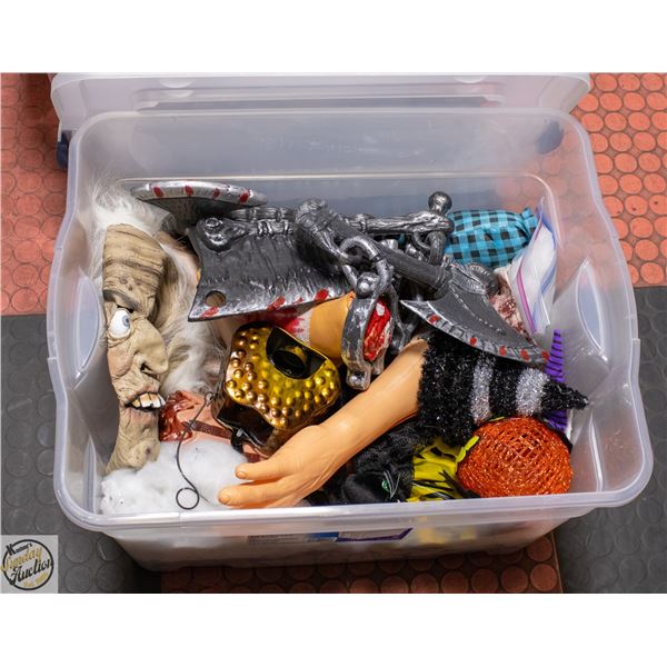 LARGE TUB OF HALLOWEEN PROPS AND PARTY DÉCOR