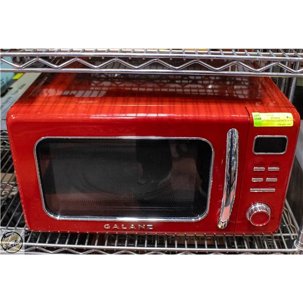 RETRO STYLE GALANZ MICROWAVE RED 11"X16"X20.5"