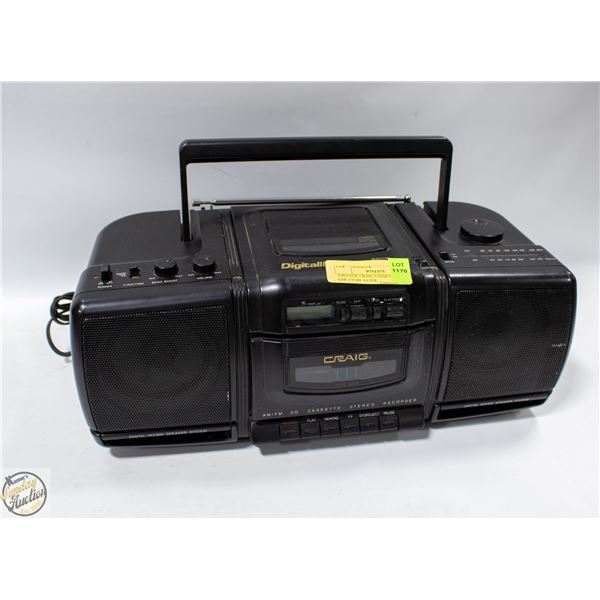 VINTAGE CRAIG CASSETTE/CD GHETTOBLASTER