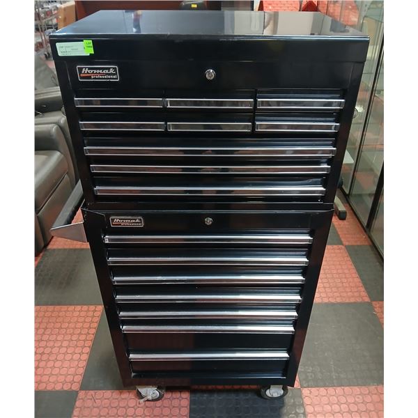 HOMAK PROFESSIONAL DUAL TOOLBOX ROLLER CABINET