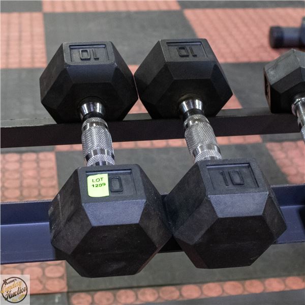 PAIR OF 10LBS DUMBELLS