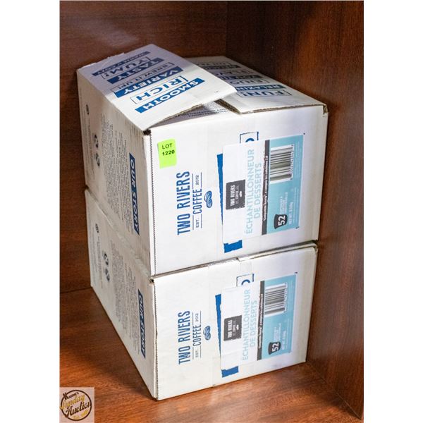 2 CASES WITH (52 EACH) TWO RIVERS COFFEE
