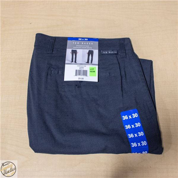 NEW TED BAKER 36 X 30 STRAIGHT FIT PANTS