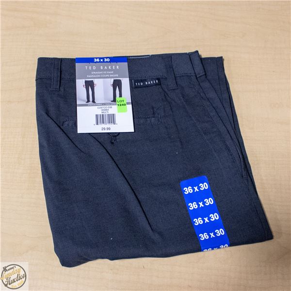 NEW TED BAKER 36 X 30 STRAIGHT FIT PANTS