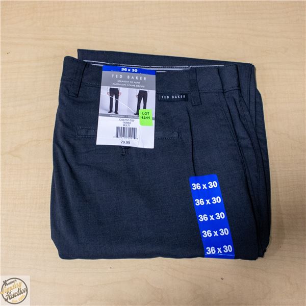 NEW TED BAKER 36 X 30 STRAIGHT FIT PANTS