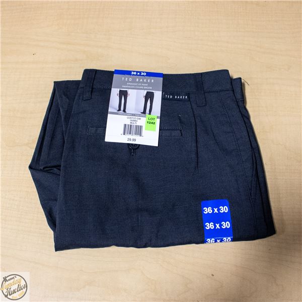 NEW TED BAKER 36 X 30 STRAIGHT FIT PANTS