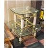 Image 1 : UNCLAIMED GLASS TOP COFFEE & SIDE TABLE H-18.5"