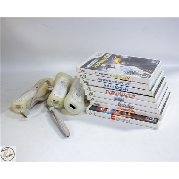 LOT OF WII GAMES AND CONTROLLERS