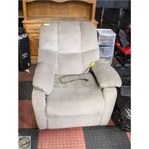 GREY ELECTIRC RECLINING CHAIR (WORKING)