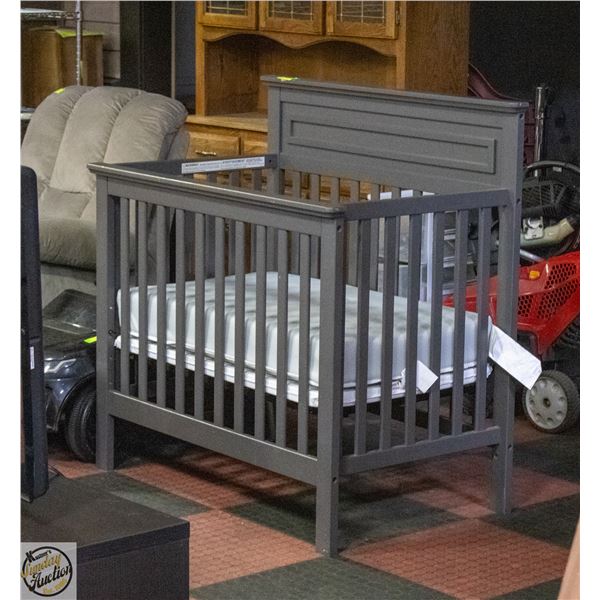 DOLL CRIB H-44" W-27" L-42.75" WITH MATTRESS