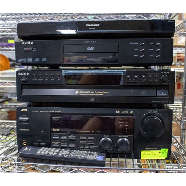 JVC RX-7000V RECIVER WITH VARIOUS COMPONENTS