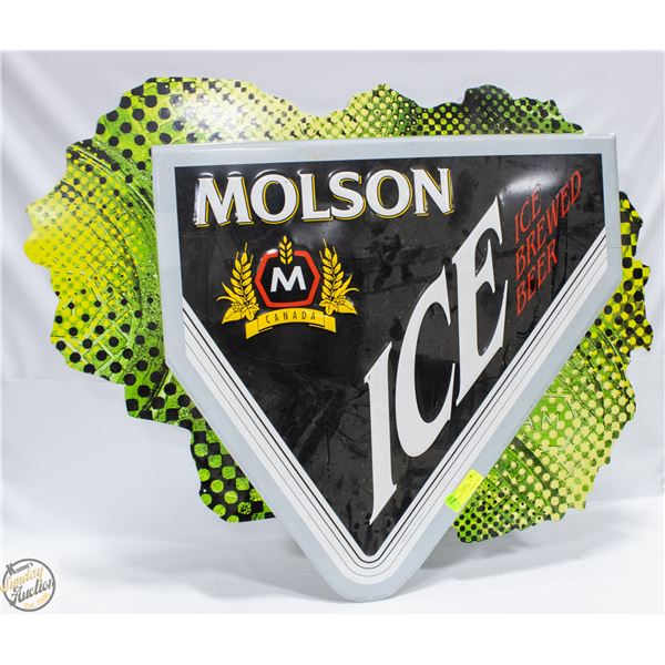 MOLSON ICE METAL SIGN 30" X 37"