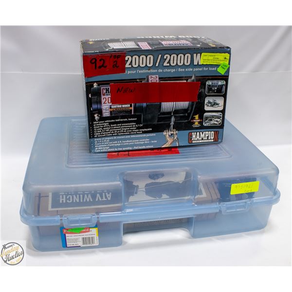 NEW 2000 LB WINCH WITH HITCH MOUNT & UPGRADE KIT