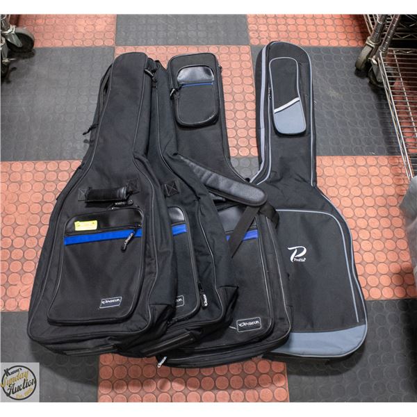 LOT OF 4 GUITAR SOFT CASES