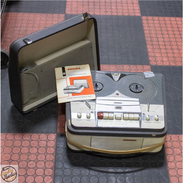VINTAGE PHILIPS STEREO TAPE RECORDER