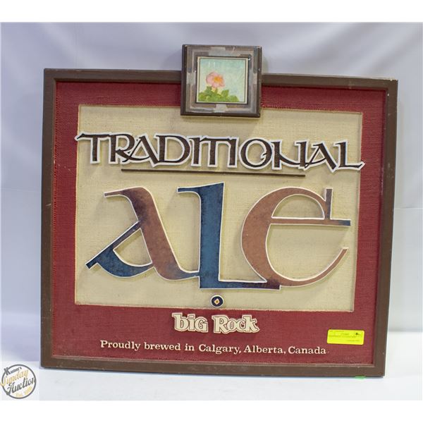TRADITIONAL ALE BEER SIGN 21" X 24.5"
