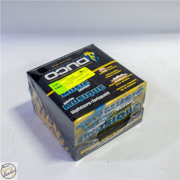 BOX OF NEW LIGHTERS DUCO "FLICKEN GOOD"