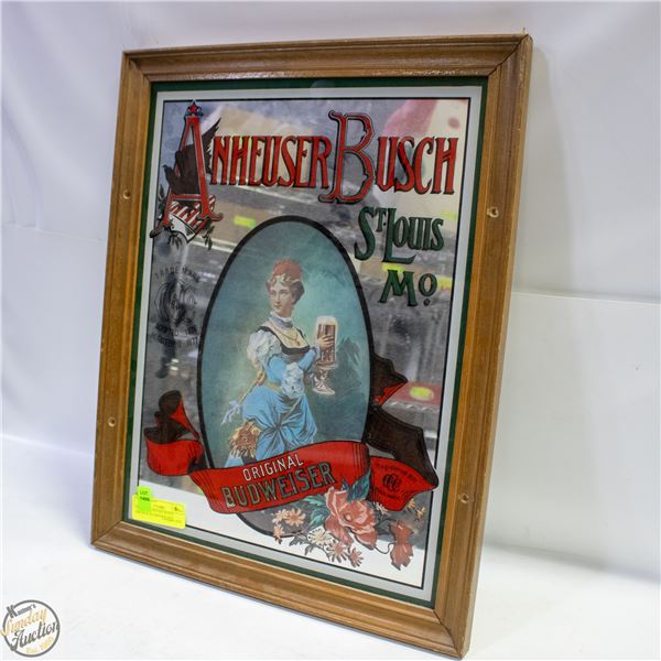 VINTAGE ANHEUSER BUSCH ORIGINAL BUDWEISER SIGN