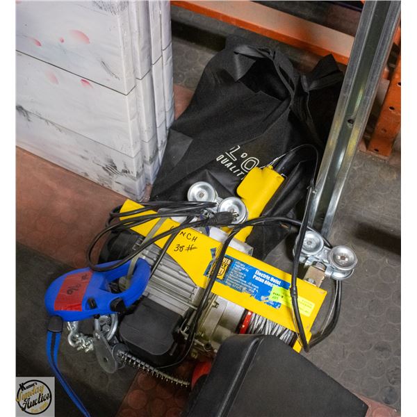 POWER FIST ELECTRIC HOIST WITH TROLLEY &