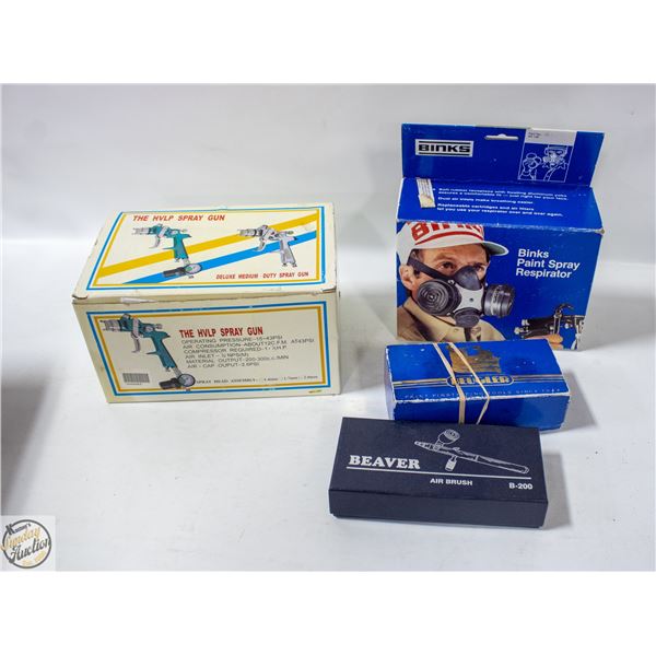 SPRAY PAINT GUN, PAINT SPRAY RESPIRATOR