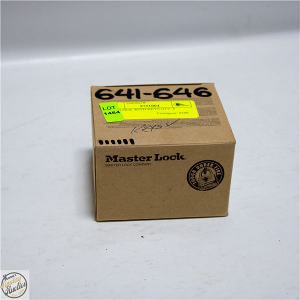 PADLOCK WITH KEYS QTY: 6
