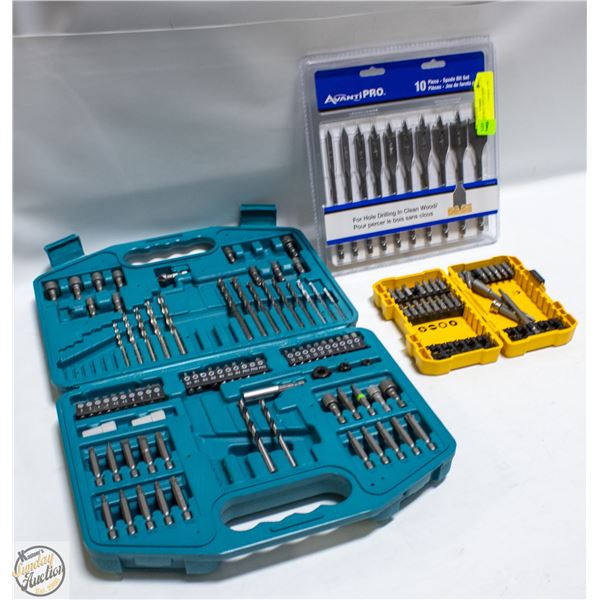 3 SETS OF DRILL BITS & MORE