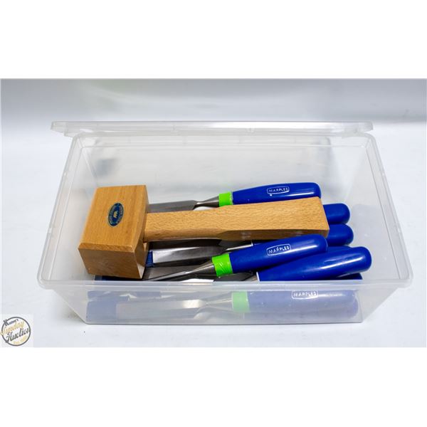 SET OF 8 MARPLES WOOD CHISELS