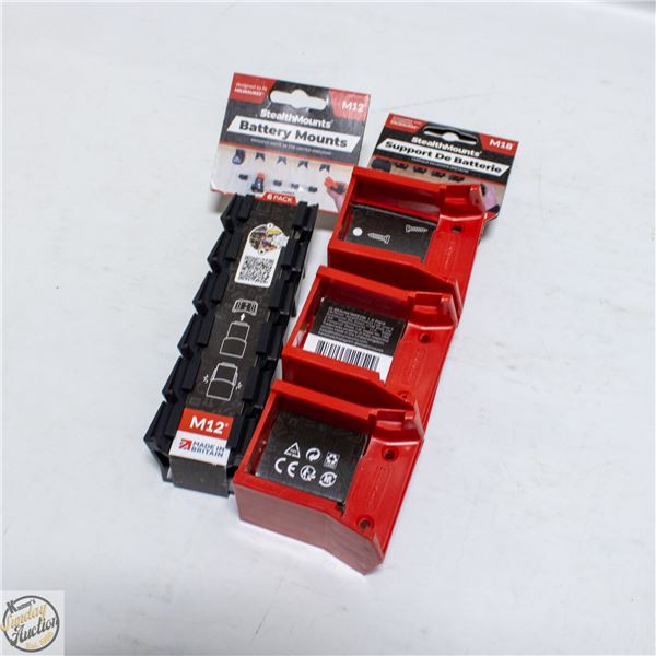 MILWAUKEE M18 AND M12 BATTERIES WALL MOUNT