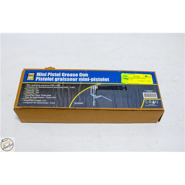 NEW POWERFIST MINI PISTOL GREASE GUN