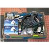 Image 1 : BOX OF ELECTRIC CABLE AND LIGHTS