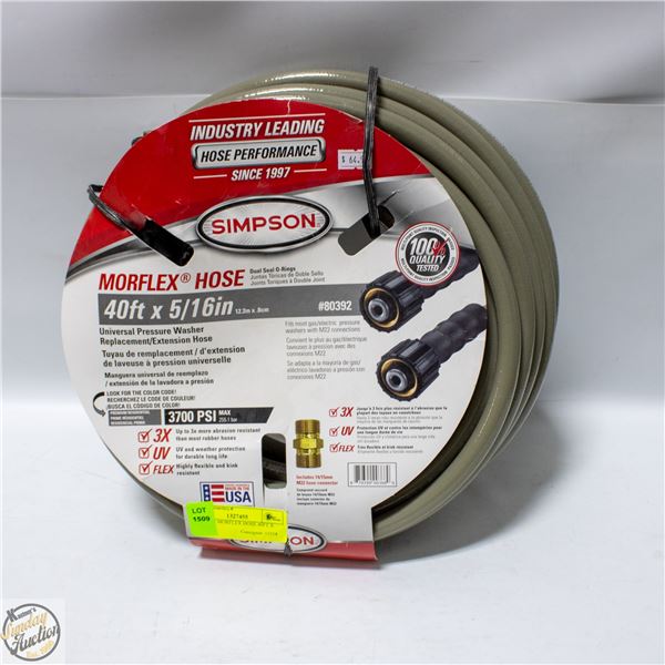 SIMPSON MORFLEX HOSE 40FT X 5/16INCH