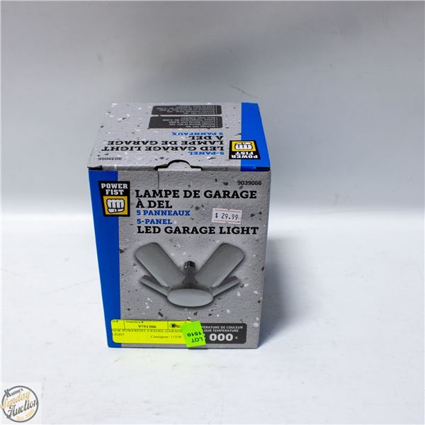 NEW POWERFIST 5-PANEL GARAGE LIGHT