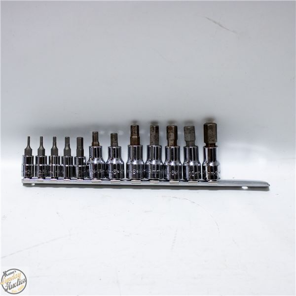 LOT OF SK 3/8 DRIVE METRIC HEX SOCKETS