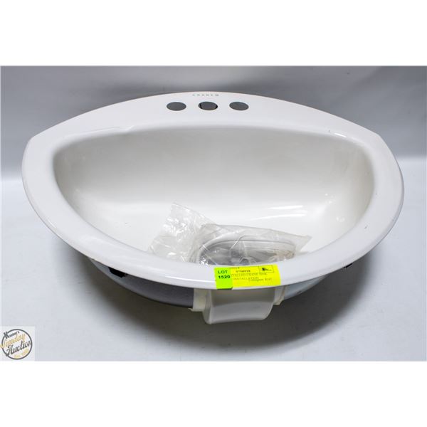NEVER INSTALLED CRANE SINK W/INSTALLATION PARTS