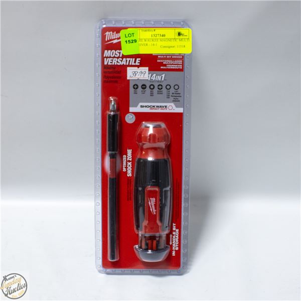 NEW MILWAUKEE MAGNETIC MULTI BIT DRIVER - 14-1