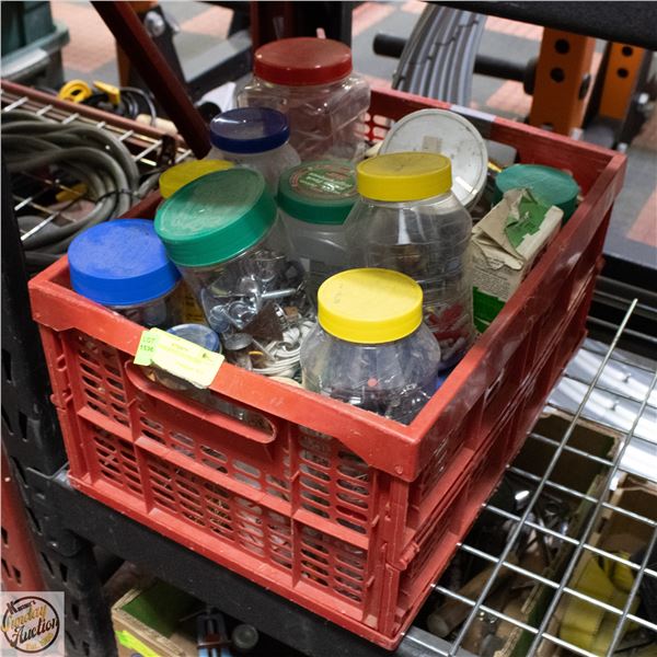 LOT OF ASSORTED FASTENERS, SCREWS,