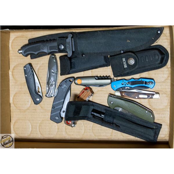 FLAT OF MISC POCKET KNIVES