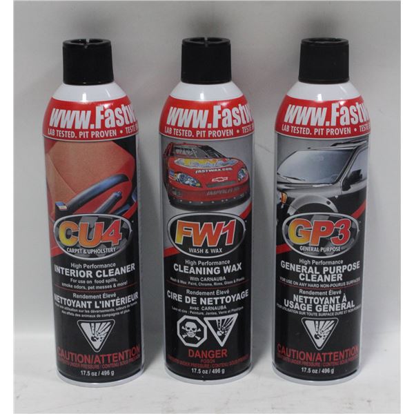 3PK AUTO CLEANER/WAX SPRAY