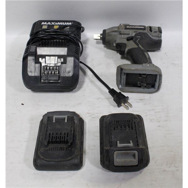MAXIMUM 20V 1/2INCH IMPACT GUN/2 BATT/CHARGER
