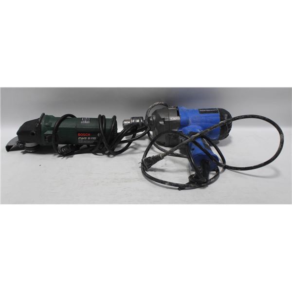 BOX OF CORDED POWER TOOLS