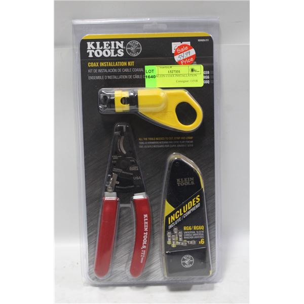 NEW KLEIN COAX INSTALLATION KIT