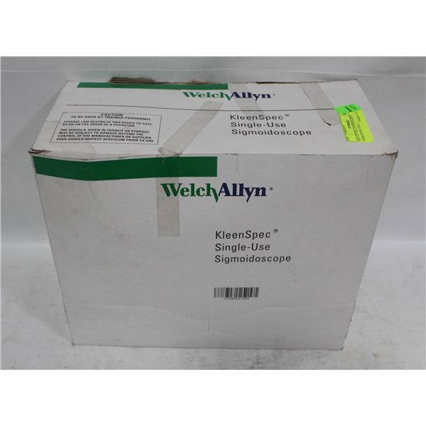 BOX OF WELCH DISPOSABLE SIGMOIDOSCOPES