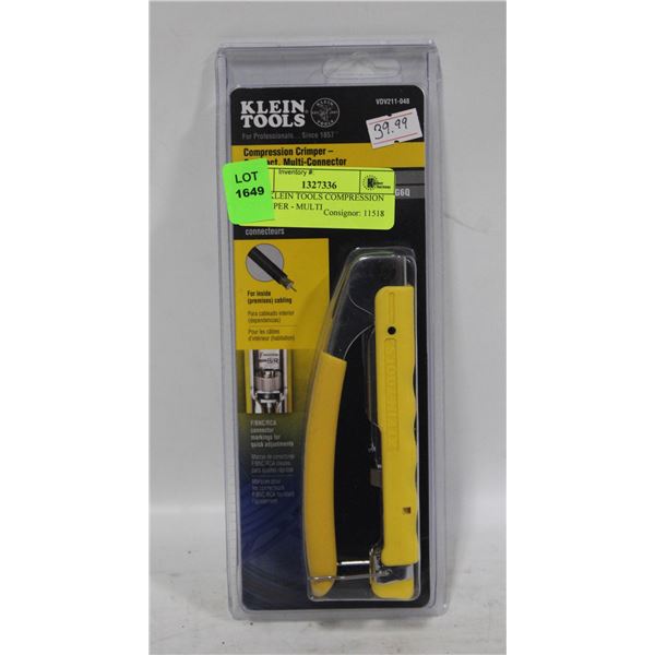NEW KLEIN TOOLS COMPRESSION CREIMPER - MULTI