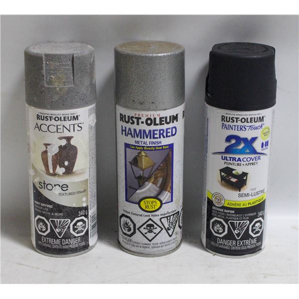 3PK RUSTOLEUM SPRAY PAINT