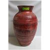Image 1 : LARGE RED HOSLEY POTTERIES VASE APPX 24"
