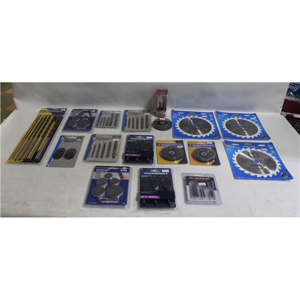 NEW LOT OF BLADES DRILL BITS AND AUGERS