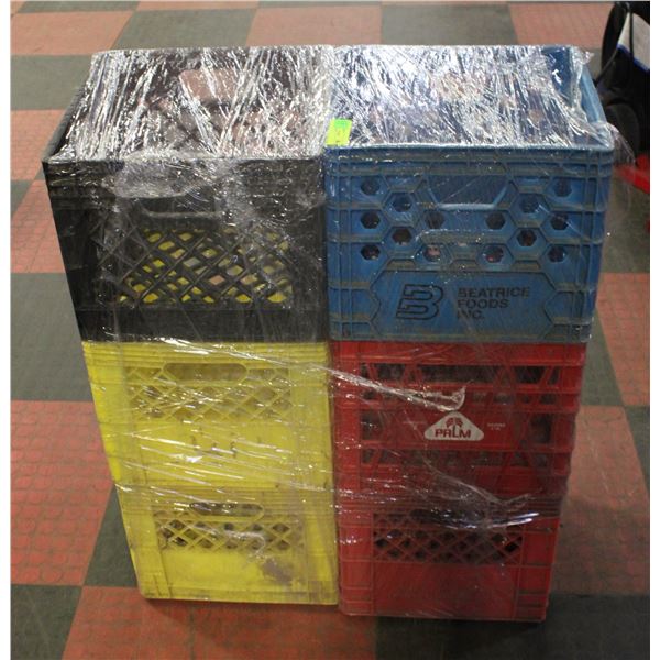 6 MILK CRATES